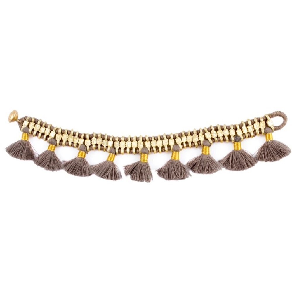 Charming Tassel Bracelet in Pink Multi - Handmade in Egypt